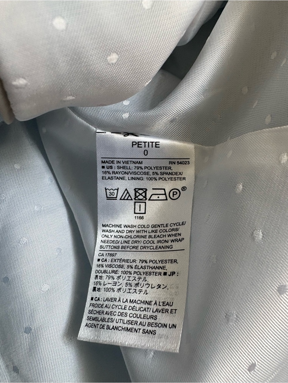 Banana Republic Fresh Blue Single Button Fully Lined Stetch Blazer 0P - Picture 5 of 16